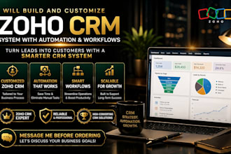 build and customize zoho CRM system with automation and workflows