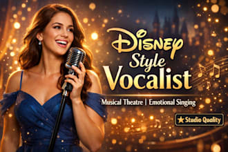 sing disney style, musical theatre, jazz and female vocals