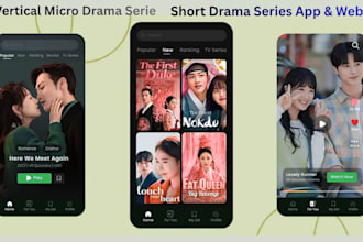 develop vertical short drama streaming app and web, for indie filmmakers