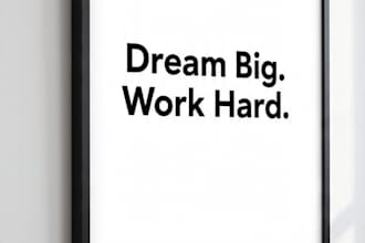 design a minimalist motivational quote poster wall art for home office