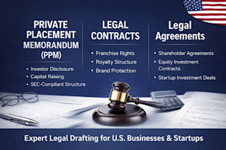 draft a professional private placement memorandum ppm for US investors