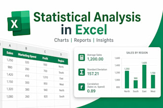 perform statistical data analysis and processing in excel