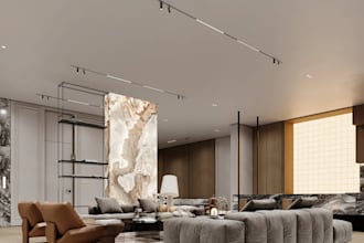 design modern interior realistic 3d rendering space planning furniture layout