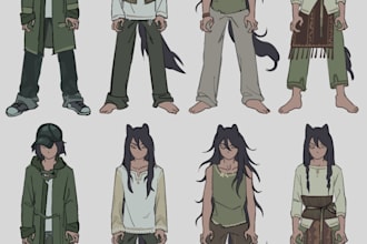 design a concept art for game characters