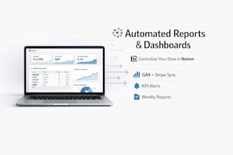 build automated notion dashboard KPI tracking data reporting notion automation