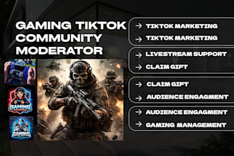 be your tiktok gaming live chat moderator and community support