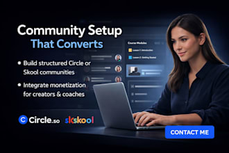 setup circle so skool online community, whop online course circle so