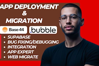 be your base44 expert for bug fixing, deployment, and migration to bubble