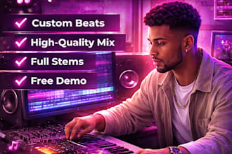be your pro level pop , rnb song, house or rock, disco house