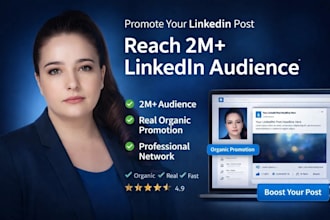 repost and promote your post link to 2million linkedin targeted  audience