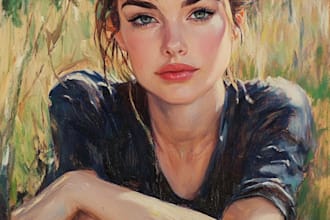 oil painting portrait and illustrations