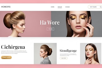 design wix landing page for salon, redesign wix landing page for salon website