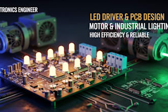 design led driver and lighting pcb for motor and industrial devices