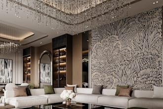 design living room bedroom interior 3d render room layout plan virtual staging