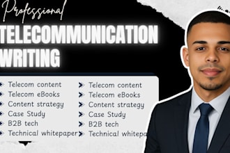 write b2b telecom, telecommunication, 5g, and iot technical content