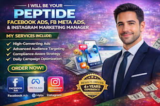 be your peptide facebook ads, fb meta ads, and instagram marketing manager
