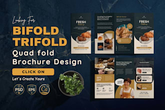 design professional restaurant menu trifold bifold takeaway