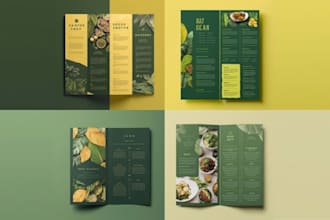 design bifold trifold restaurant menu takeaway food menu