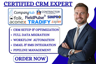setup folk crm contractor foreman aconex fieldpulse tradify companyhub simpro