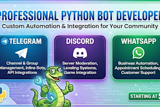 develop your telegram, discord or whatsapp bot