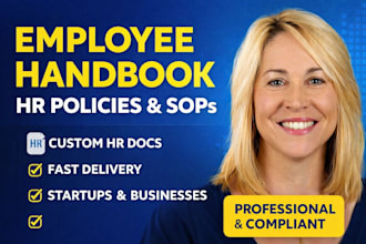 write HR policies, sops, and employee handbook for startups and companies