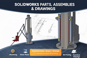 design your mechanical parts, assemblies and technical drawings
