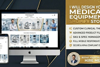 build medical equipment shopify store medical website medical store healthcare