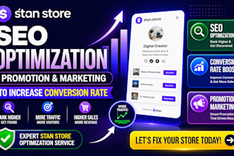 stan store seo optimization promotion to increase conversion rate