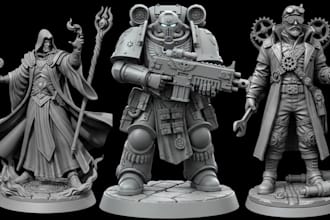 sculpt 3d miniature warhammer40k aos model tabletop space marine for 3d printing