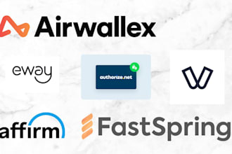 integrate fastspring, viva, airwallex, eway, square, authorize net, visa, affirm