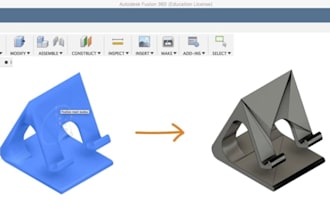 convert 2d to 3d cad stl to step iges reverse engineering modelllng scan to cad