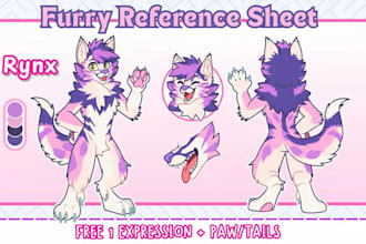 furry ref sheet furry art fursona reference sheet nsfw anthro oc anime ref sheet