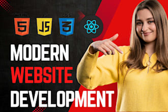 develop a modern website, frontend website development