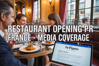 write and distribute restaurant opening press release in france