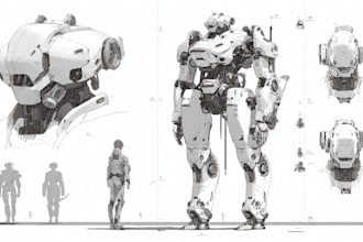 do complete mecha concept arts