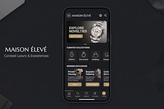 create luxury and modern UI UX design