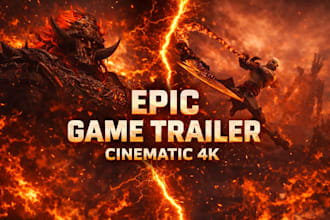 create cinematic game trailer or app promo video that drives installs