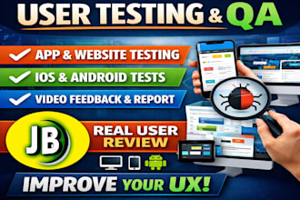 do user testing website testing app testing QA with video feedback details