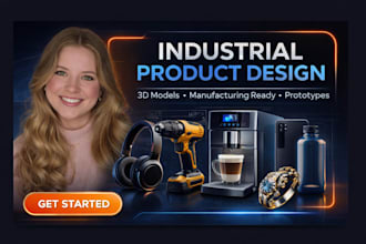 design 3d product models and industrial cad for manufacturing