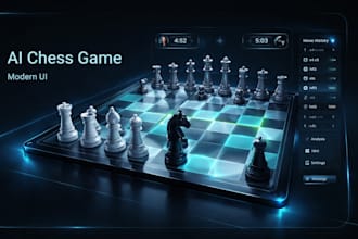 develop a custom chess game with ai multiplayer and modern UI