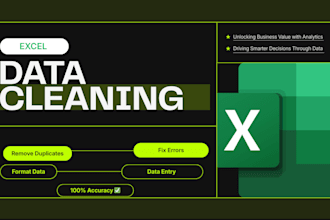 clean messy excel data and show before and after results