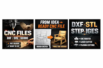 create cnc cutting files dxf svg for laser plasma and wood
