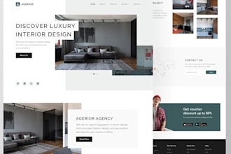 create a professional interior design website