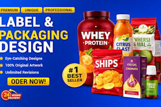 design professional product packaging and label design