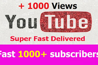 guarantee youtube channel promotion for 1000 more subscriptions