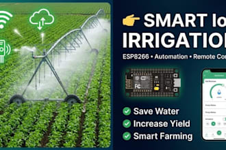 design a complete smart iot irrigation system with esp8266