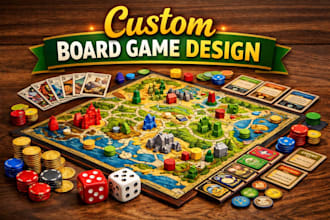 do board game, game prototype, card game, game rendering, custom board, cash cow