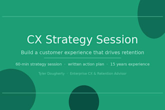 help you build a cx strategy that drives retention