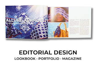 design a modern lookbook, portfolio or editorial layout