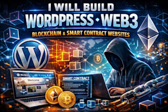 build wordpress web3 blockchain and smart contract websites